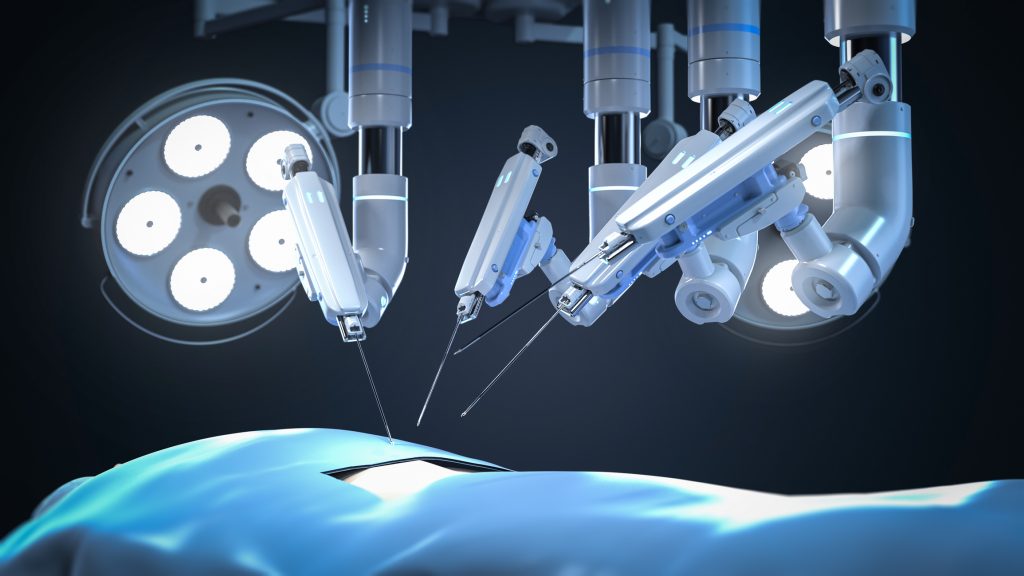 surgical robot in operating room