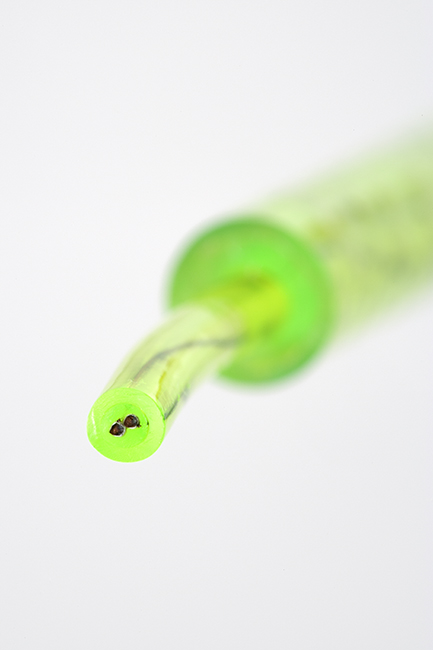 lime green audio cable by New England Wire Technologies