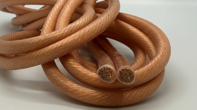 extremely flexible copper cable with silicone rubber jacket