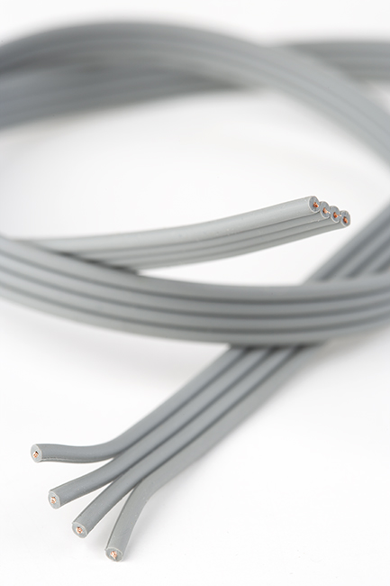 gray four conductor zip cord