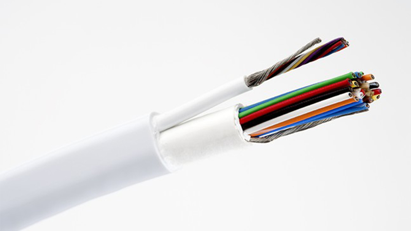 multi-conductor cable with low noise coating on conductors