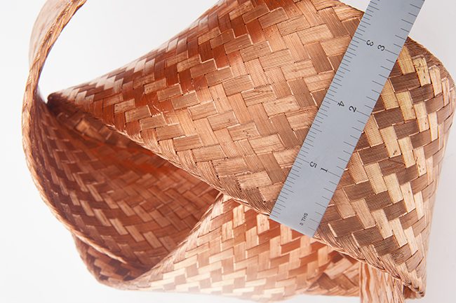 large 3-1/2 inch wide copper braid